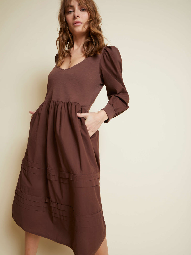 Pima Cotton Dress with Pockets - 100% Pima Cotton - MARCELA