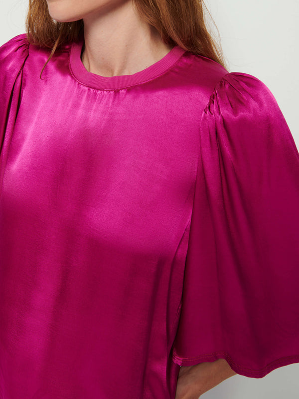 Donna Bell Sleeve Top - Miss Magenta