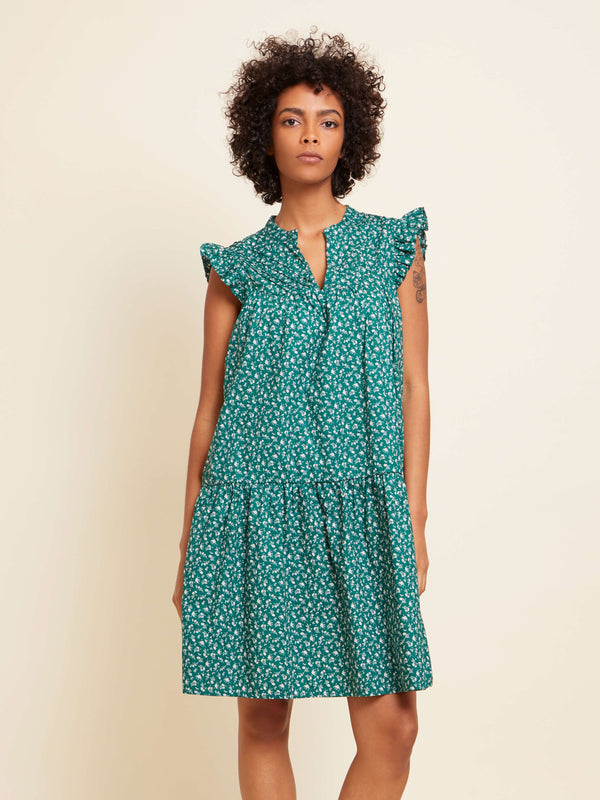 NATION LTD Jasmine A-Line Ruffle Mini Dress