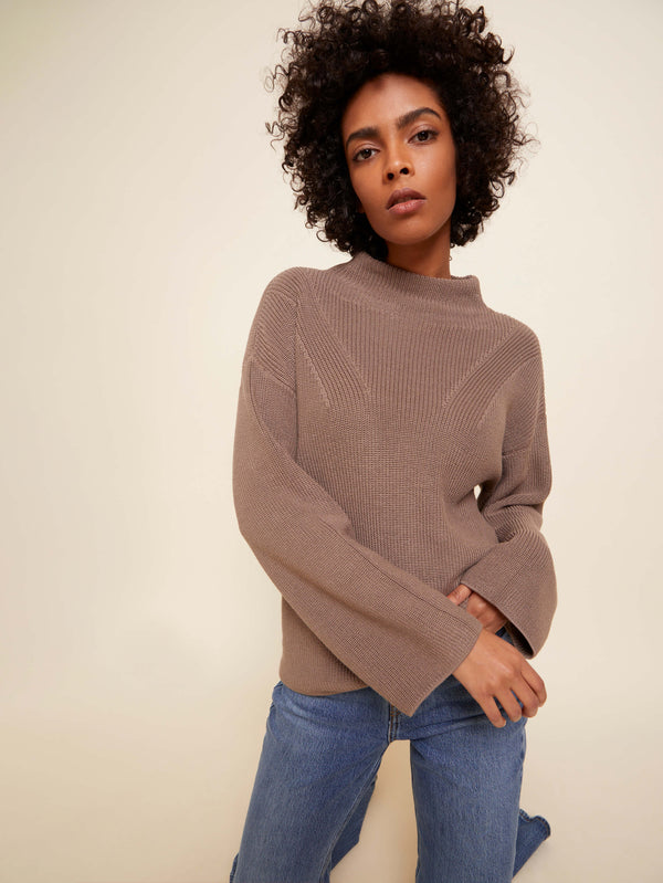 NATION LTD Julian Relaxed Funnel Neck Sweater