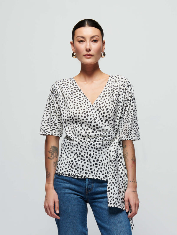 NATION LTD Luisa Tie Front Top