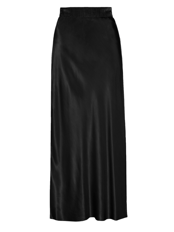 NATION LTD Maribel Bias Satin Skirt With Slit