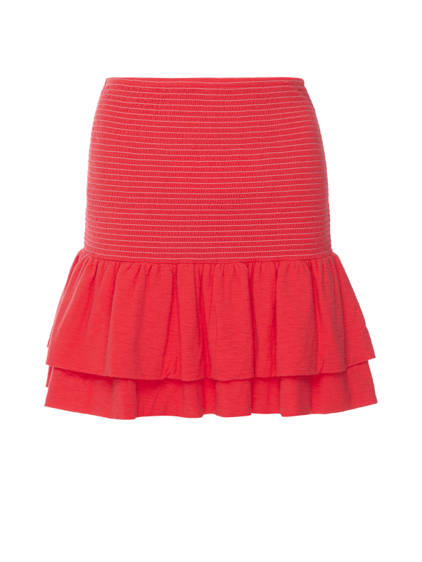 NATION LTD Mitzy Smocked Ruffle Mini Skirt