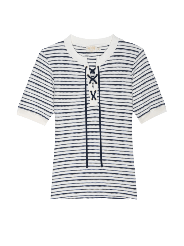 NATION LTD Reeve Lace Up Tee