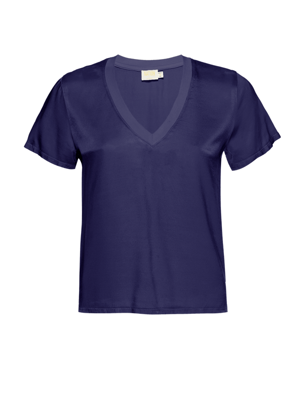 NATION LTD June Satin V Neck Top