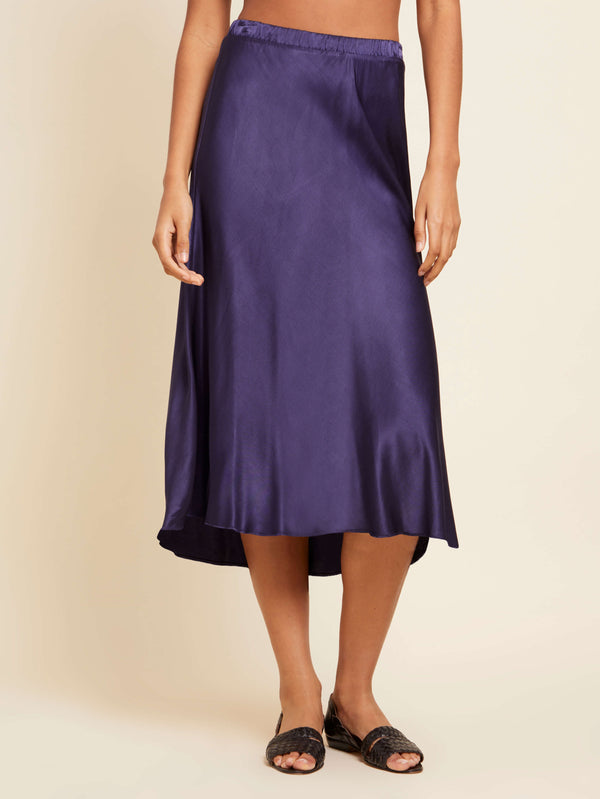 NATION LTD Mabel Bias Cut Midi Skirt 