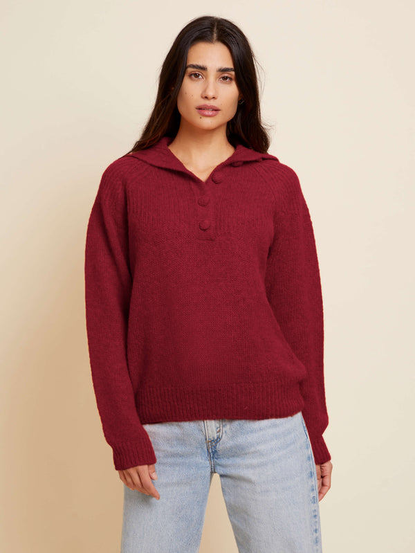 NATION LTD Tobi Sweater With Covered Buttons