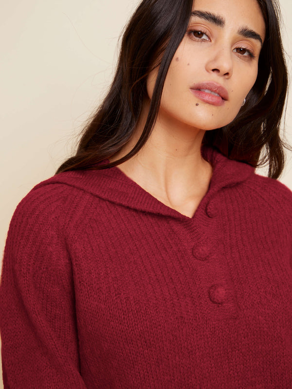 NATION LTD Tobi Sweater With Covered Buttons