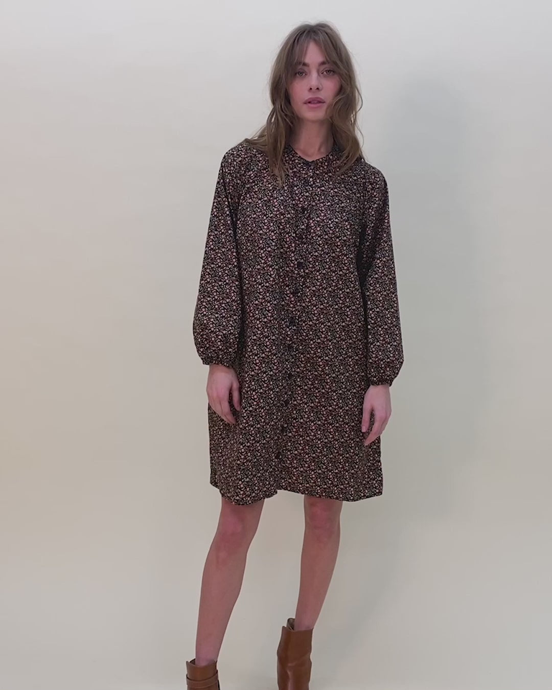 Puff Sleeve Mini Dress | NATION LTD