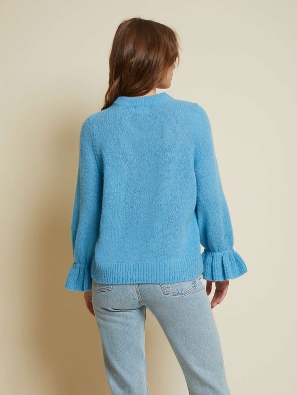 NATION LTD Antoinette Flouce Sleeve Sweater