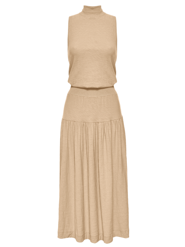 Margot Turtleneck Tank Dress - Toasted Marshmallow | NATION LTD
