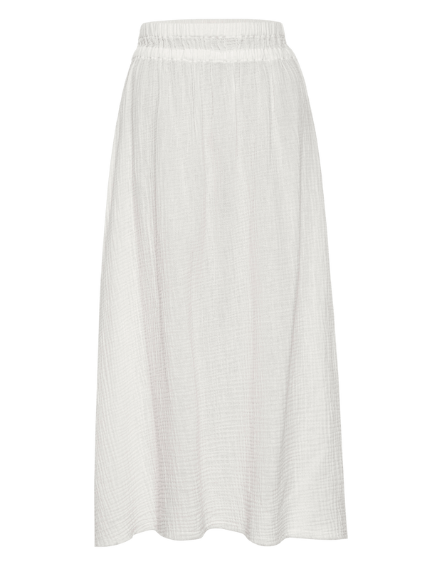 NATION LTD Safra Frayed Hem A Line Midi Skirt