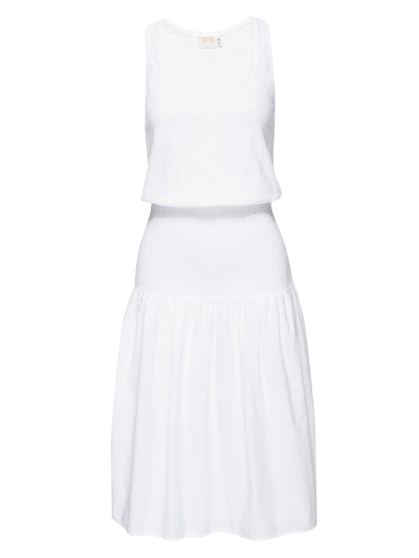 NATION LTD Sahar Smocked Waist Midi Dress