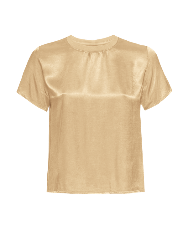 NATION LTD Marie Satin Boxy Crop Top